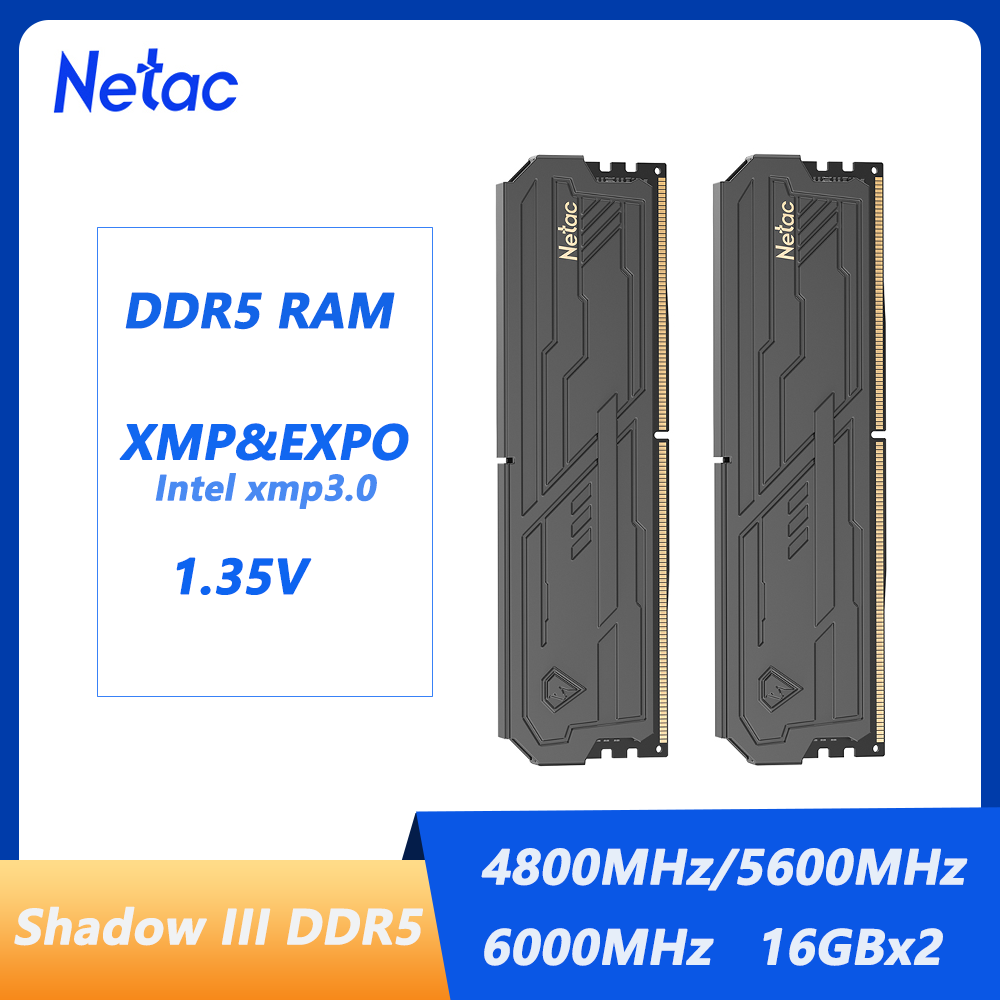 Mémoire RAM DDR5 Netac Shadow  - Ddr5 16Gb 6000Mhz avis et prix